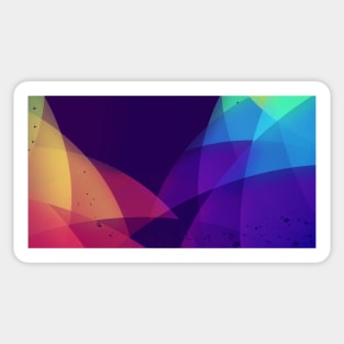 Abstract Rainbow Circles (Variant 2) Sticker